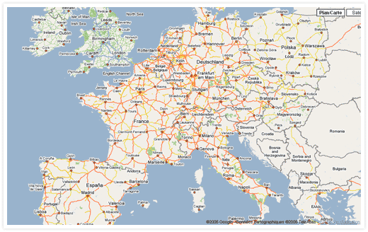 google maps europe