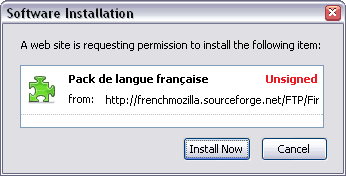 Mozilla Firefox XPI French Language Pack