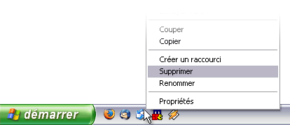 Suppression du raccourci Outlook Express