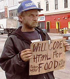 Will code HTML for food