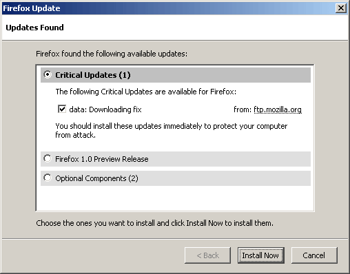 Mozilla Firefox Update