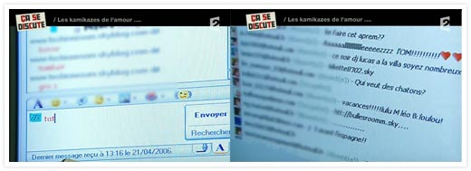 Le kamikaze de l'amour sur msn