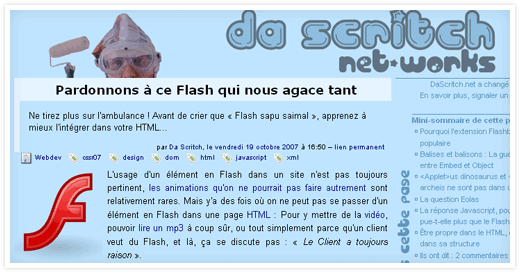 Da Scritch - Pardonnons à ce Flash qui nous agace tant