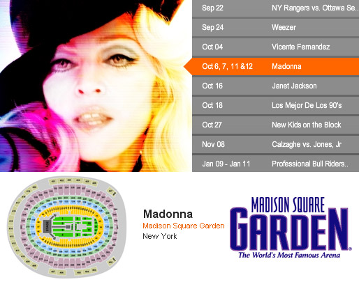 Madonna au Madison Square Garden