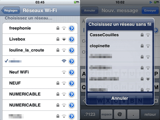 Noms de réseau wifi