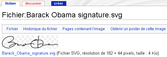 Signature de Barack Obama