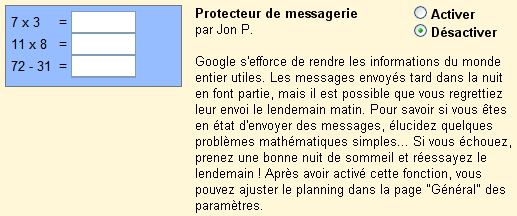 Protecteur de messagerie par Google